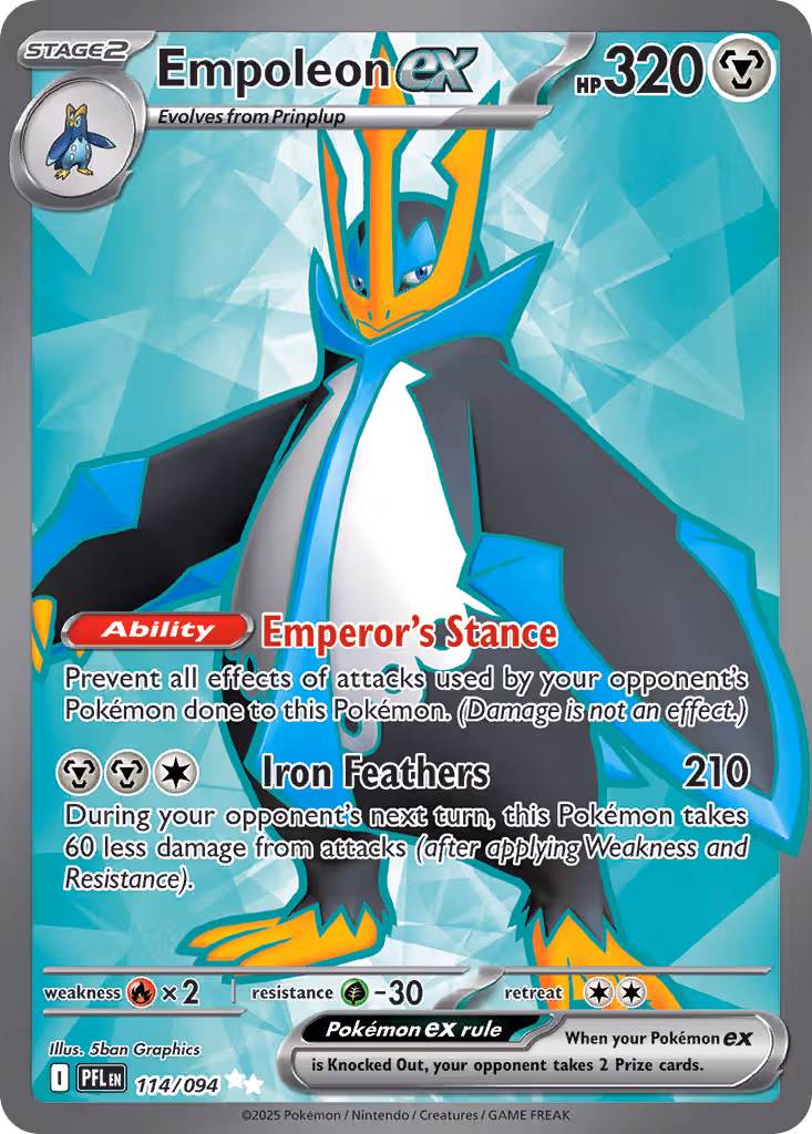Empoleon ex 114/94 Pokemon card