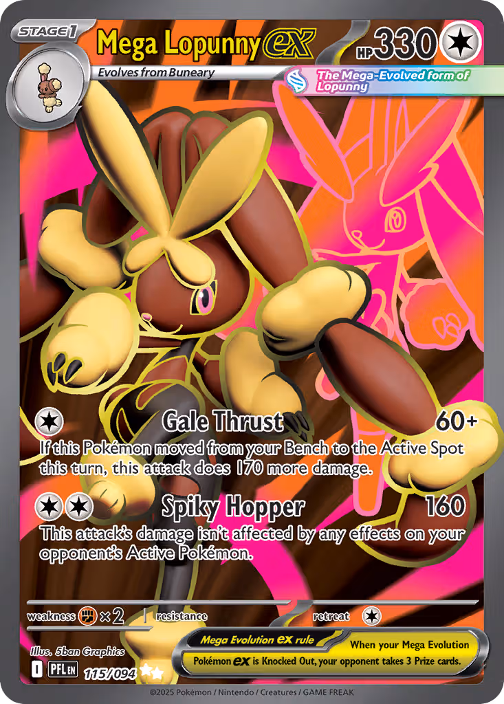 Mega Lopunny ex 115/94 Pokemon card