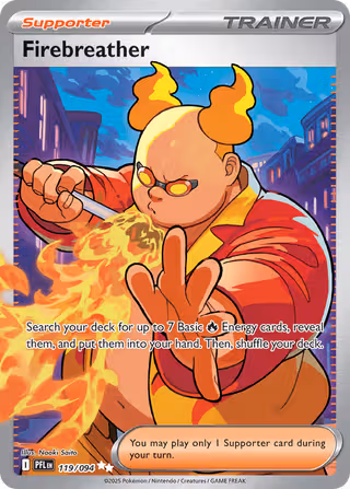 Firebreather 119/94 Pokemon card