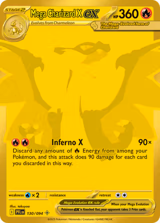 Mega Charizard X ex 130/94 Pokemon card