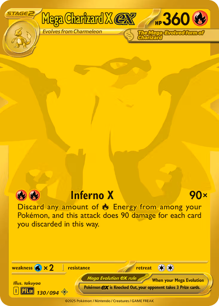 Mega Charizard X ex 130/94 Pokemon card
