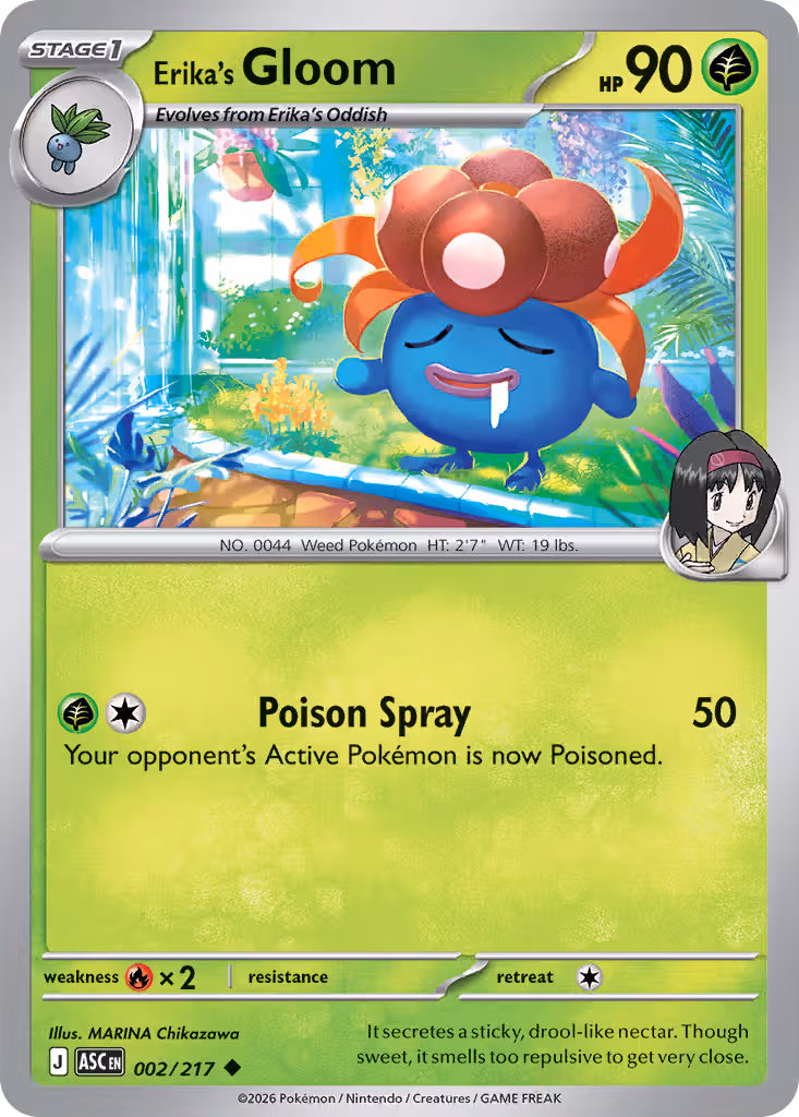 Erika's Gloom 2/217 Pokemon card