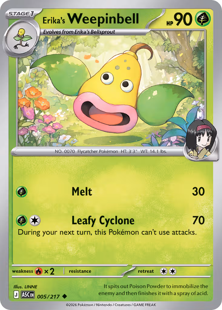 Erika's Weepinbell 5/217 Pokemon card