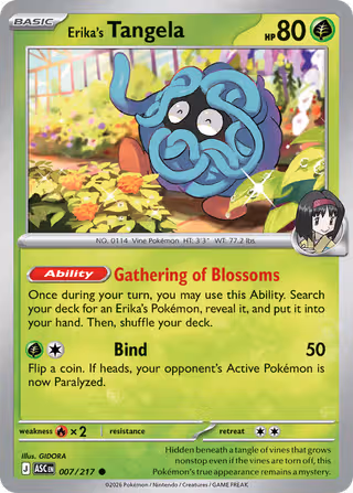 Erika's Tangela 7/217 Pokemon card