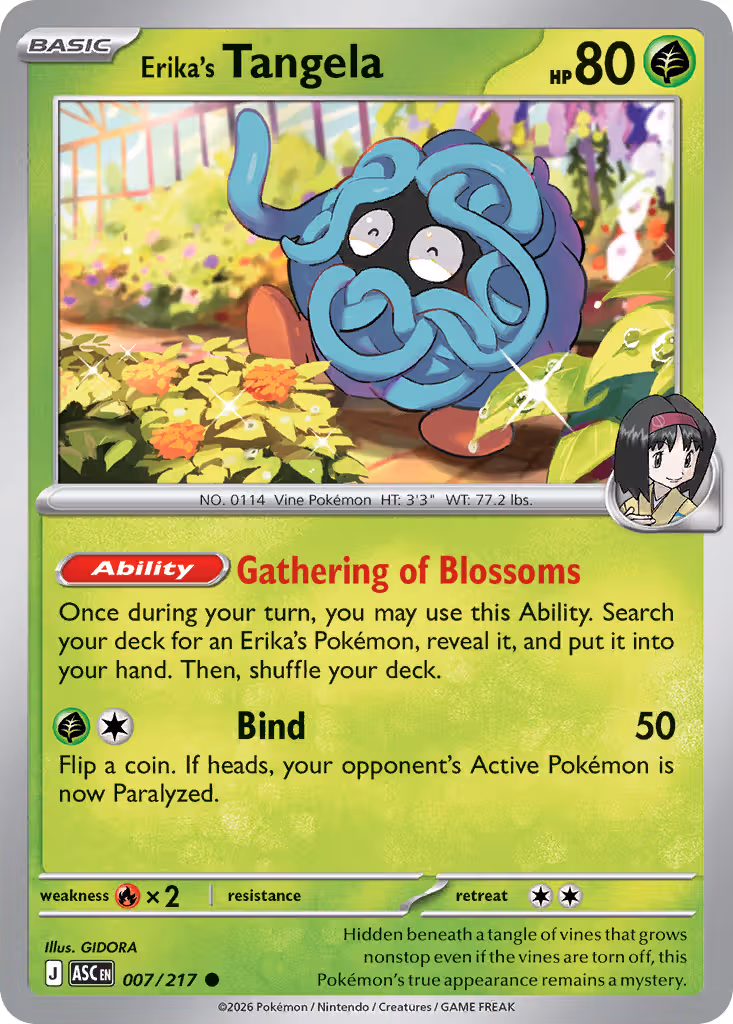 Erika's Tangela 7/217 Pokemon card