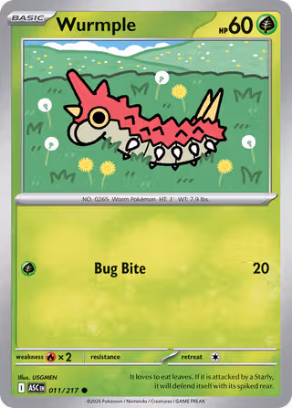 Wurmple 11/217 Pokemon card