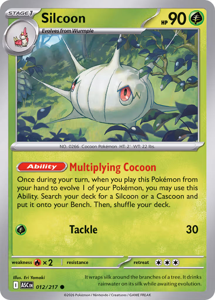 Silcoon 12/217 Pokemon card