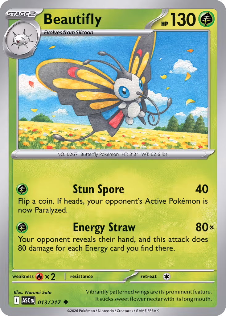 Beautifly 13/217 Pokemon card