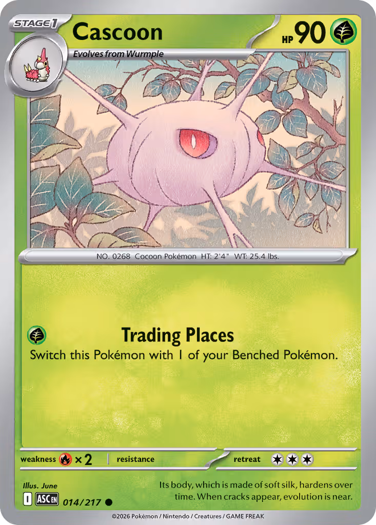 Cascoon 14/217 Pokemon card