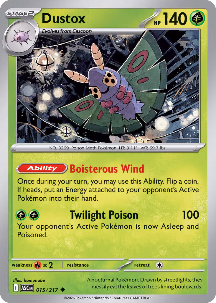 Dustox 15/217 Pokemon card