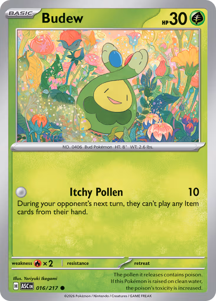 Budew 16/217 Pokemon card