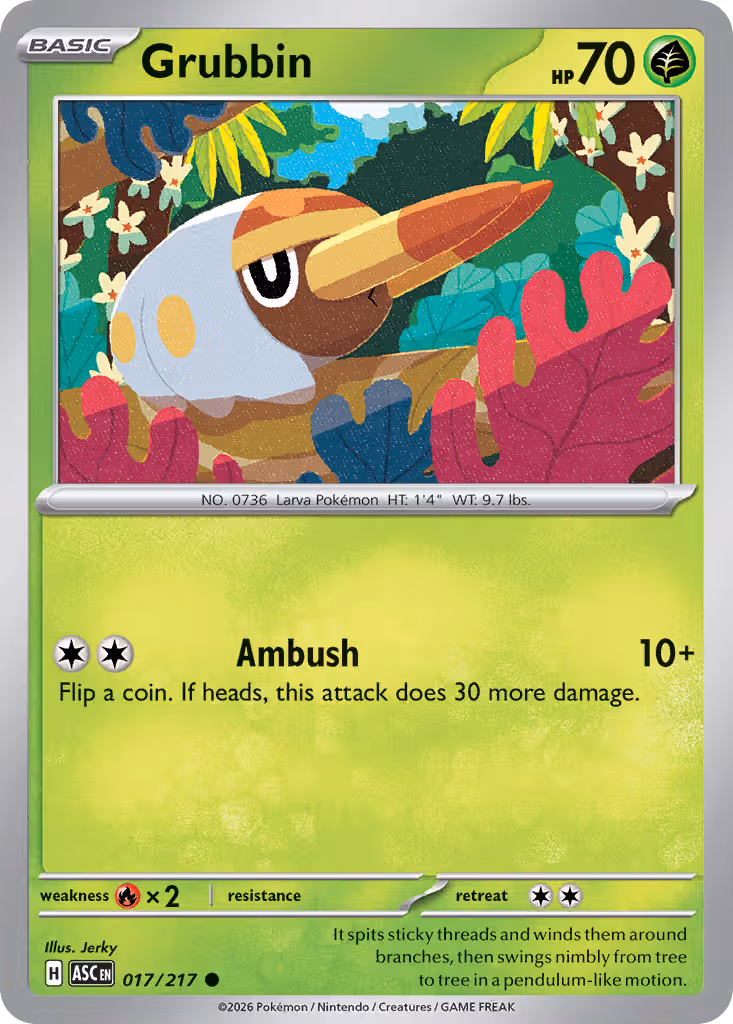 Grubbin 17/217 Pokemon card