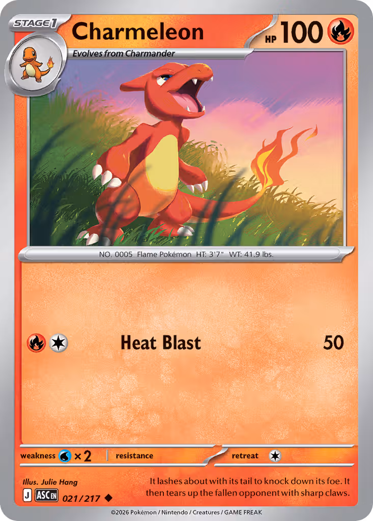 Charmeleon 21/217 Pokemon card