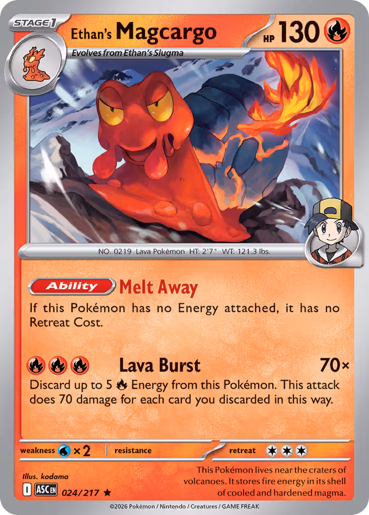 Ethan's Magcargo 24/217 Pokemon card
