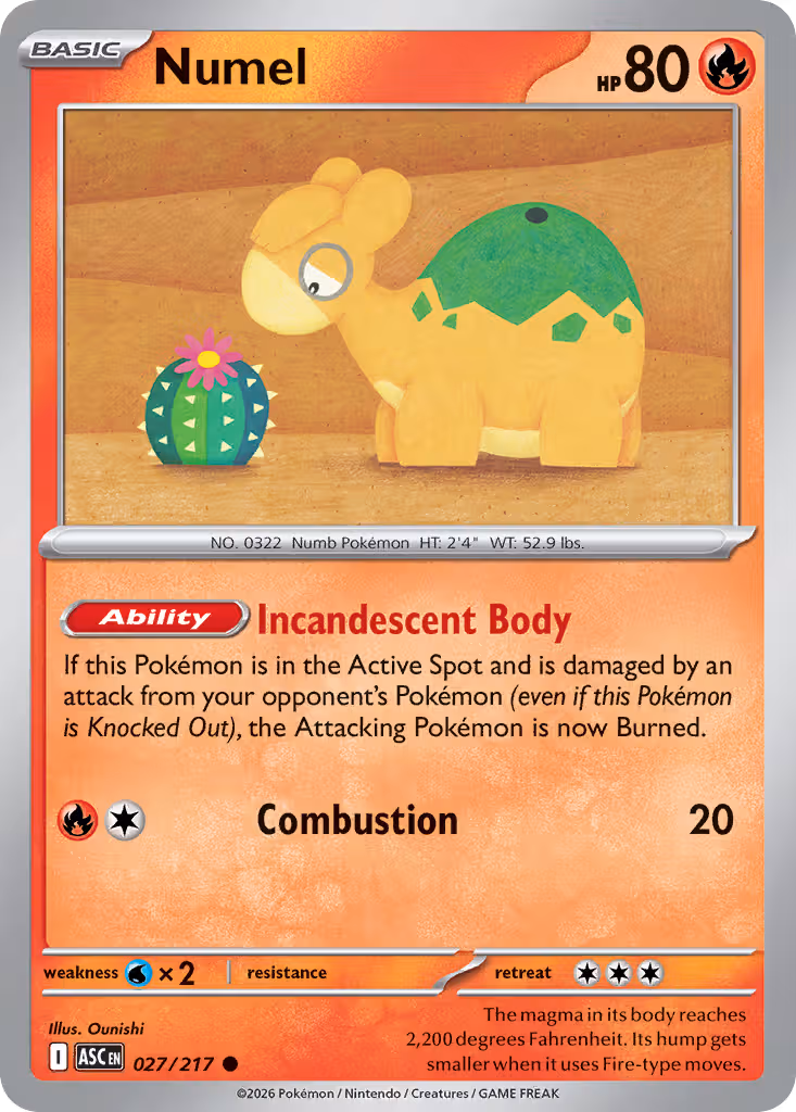 Numel 27/217 Pokemon card