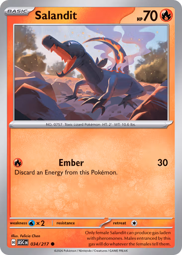 Salandit 34/217 Pokemon card