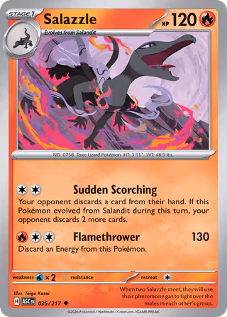 Salazzle 35/217 Pokemon card