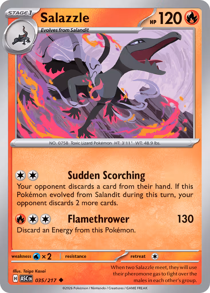 Salazzle 35/217 Pokemon card