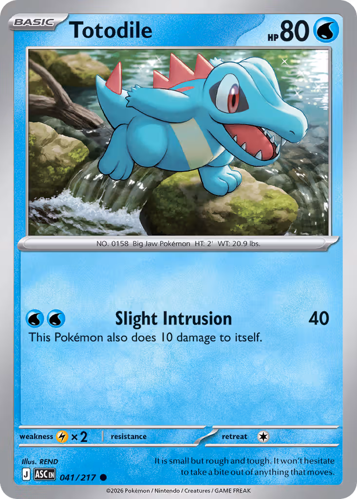 Totodile 41/217 Pokemon card