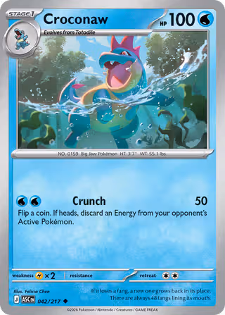 Croconaw 42/217 Pokemon card