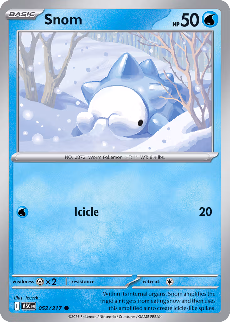 Snom 52/217 Pokemon card