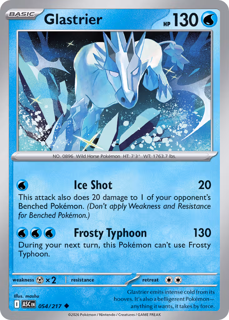 Glastrier 54/217 Pokemon card