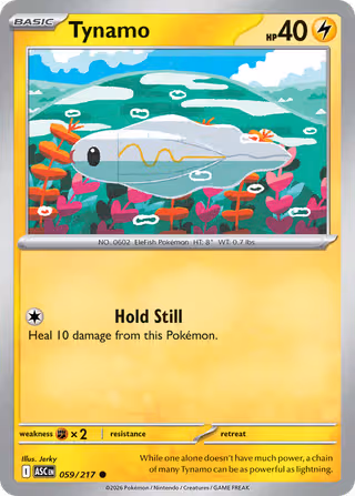 Tynamo 59/217 Pokemon card