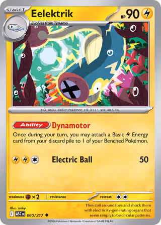Eelektrik 60/217 Pokemon card