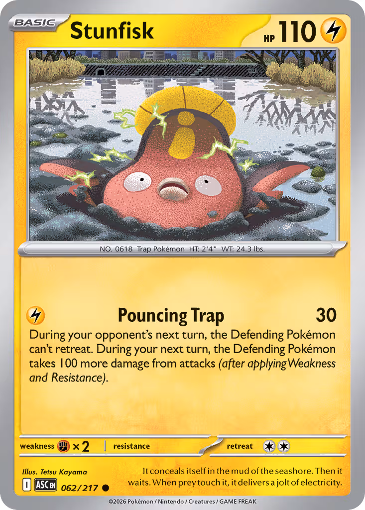 Stunfisk 62/217 Pokemon card
