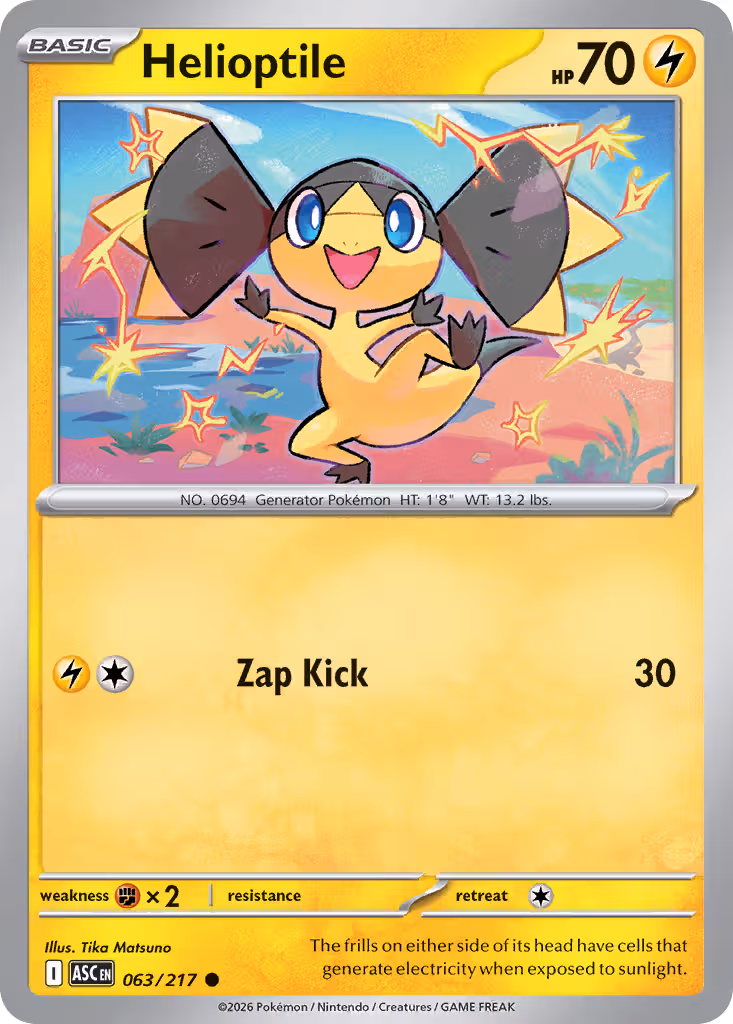 Helioptile 63/217 Pokemon card
