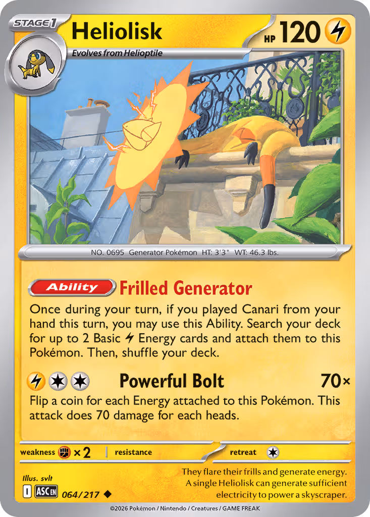 Heliolisk 64/217 Pokemon card