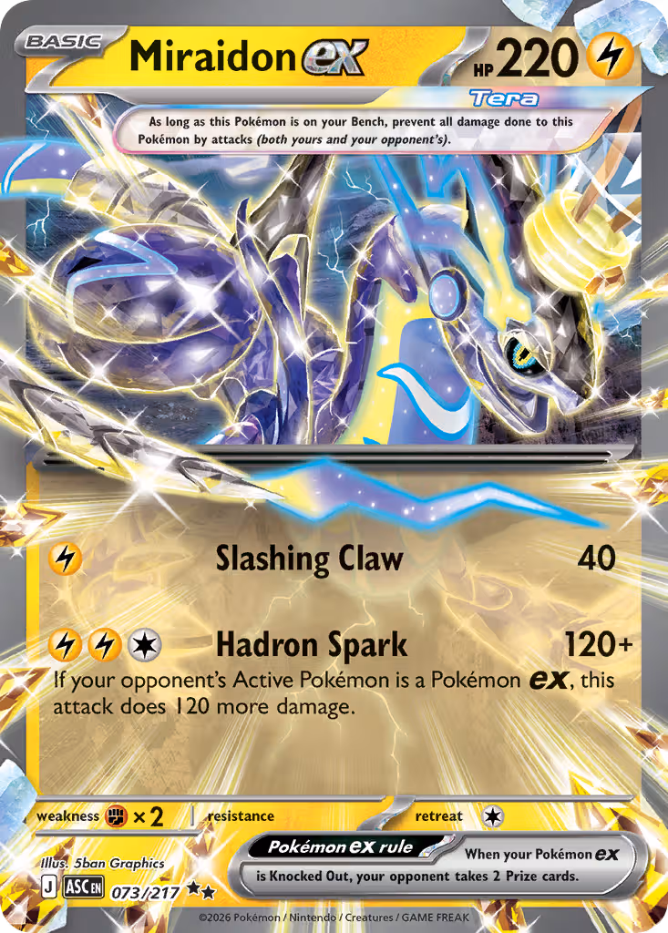 Miraidon ex 73/217 Pokemon card
