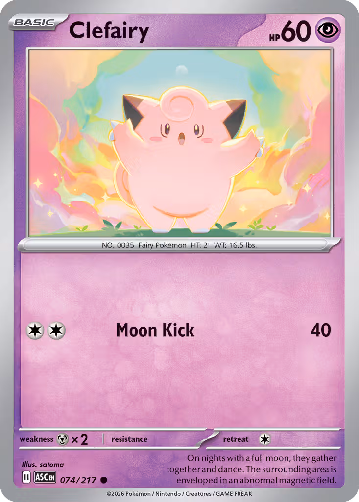 Clefairy 74/217 Pokemon card