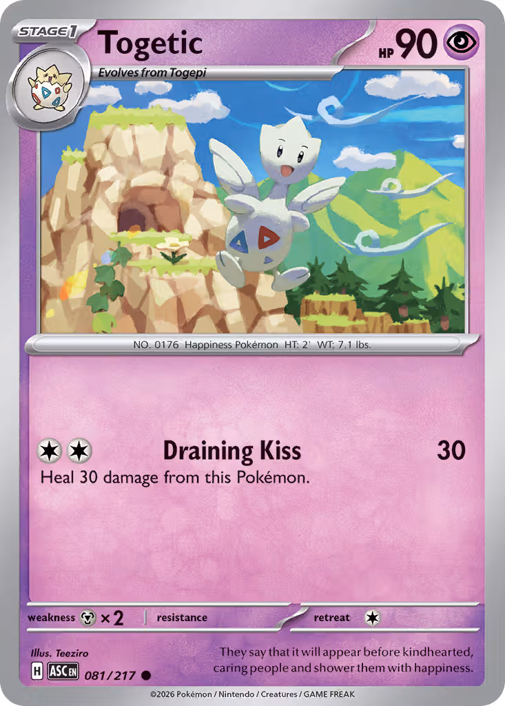 Togetic 81/217 Pokemon card