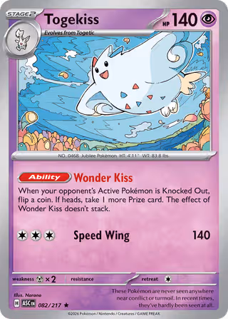 Togekiss 82/217 Pokemon card