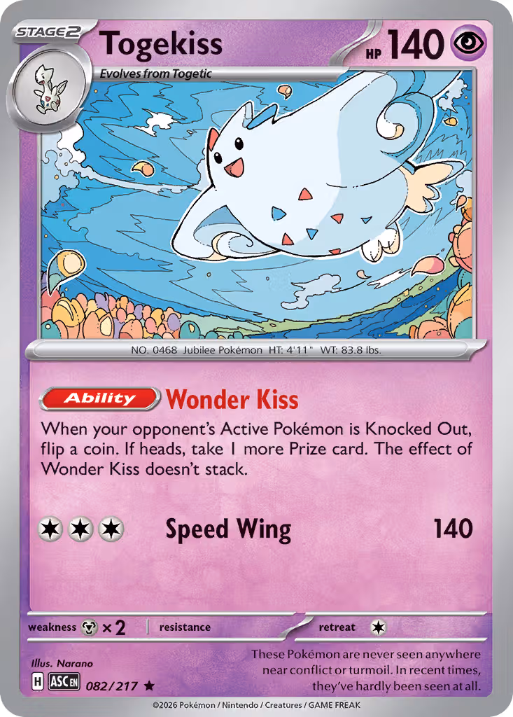 Togekiss 82/217 Pokemon card