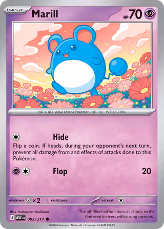 Marill 83/217 Pokemon card