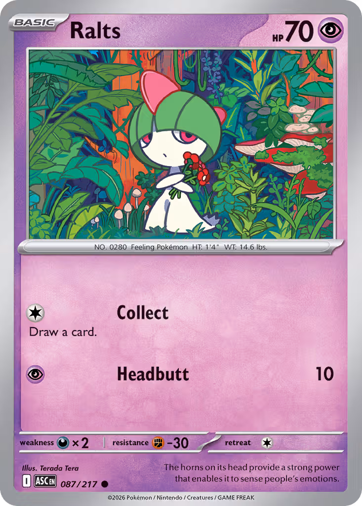 Ralts 87/217 Pokemon card