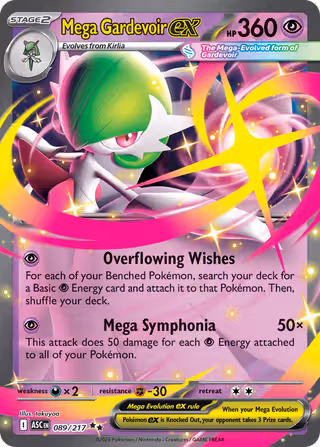 Mega Gardevoir ex 89/217 Pokemon card