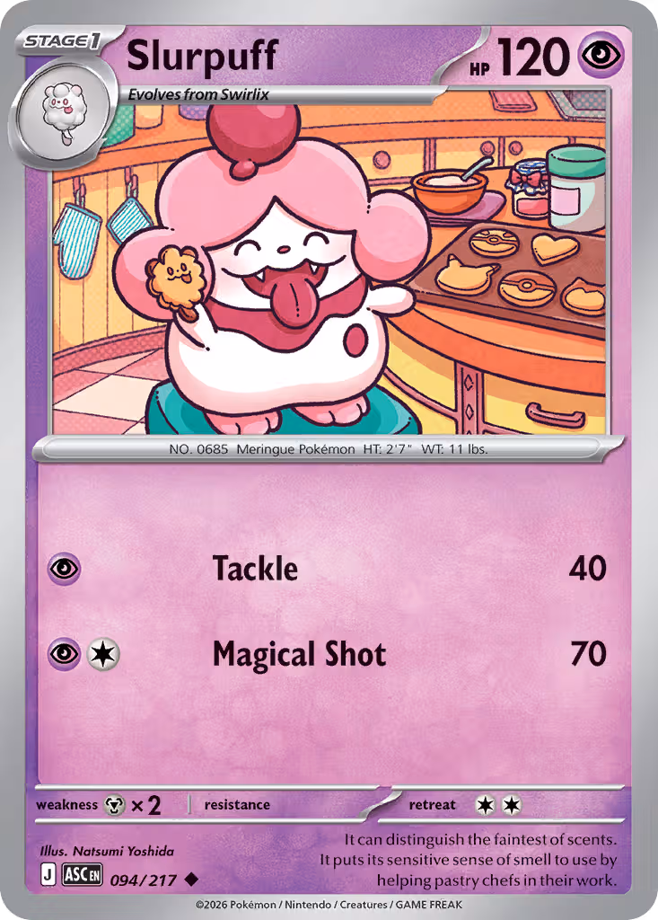 Slurpuff 94/217 Pokemon card
