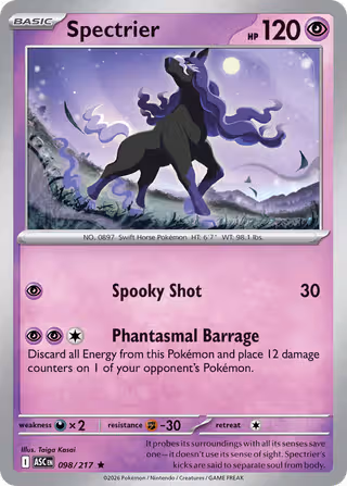 Spectrier 98/217 Pokemon card