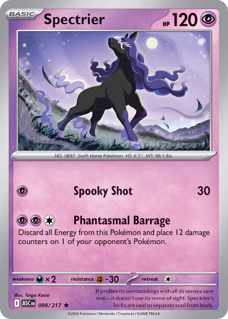 Spectrier 98/217 Pokemon card