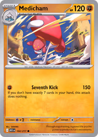 Medicham 104/217 Pokemon card