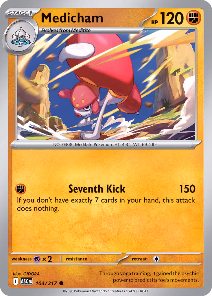 Medicham 104/217 Pokemon card