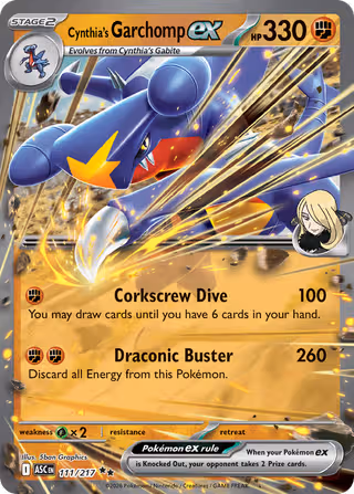 Cynthia's Garchomp ex 111/217 Pokemon card
