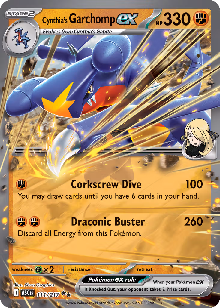 Cynthia's Garchomp ex 111/217 Pokemon card