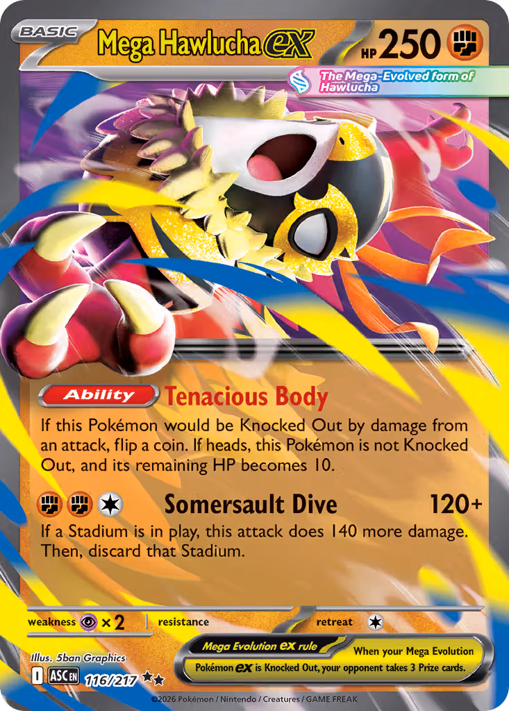 Mega Hawlucha ex 116/217 Pokemon card