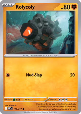 Rolycoly 118/217 Pokemon card