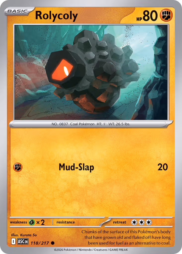 Rolycoly 118/217 Pokemon card
