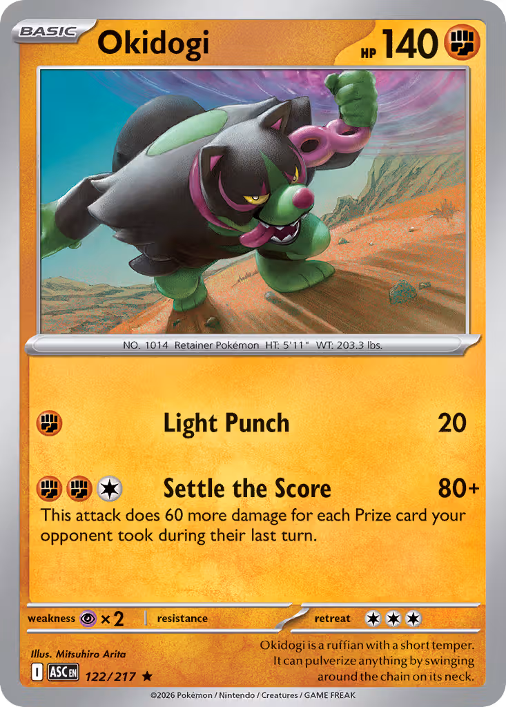 Okidogi 122/217 Pokemon card